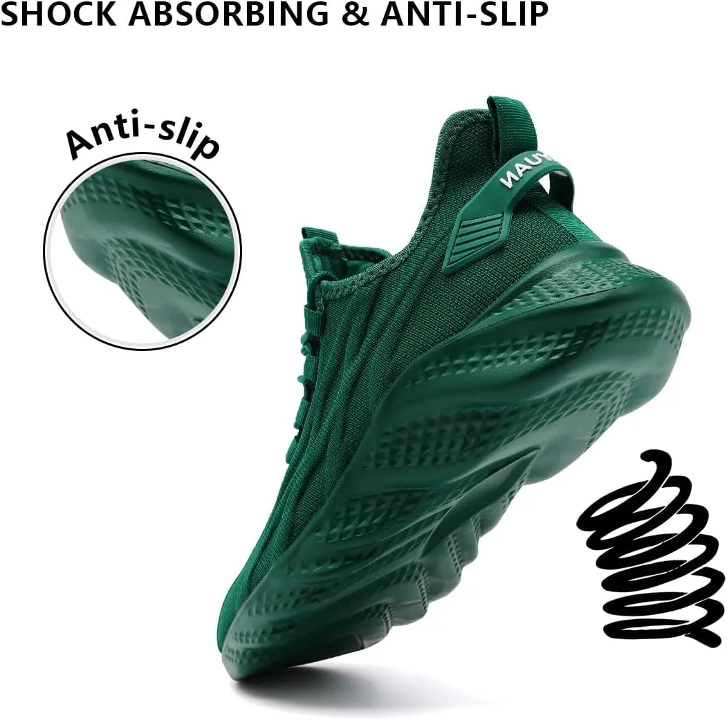 Mens Walking Shoes Running Trainers Sneakes Athletic Gym Fitness Sport Shoes Non Slip Breathable Mesh Comfortable Workout Fashion Slip On