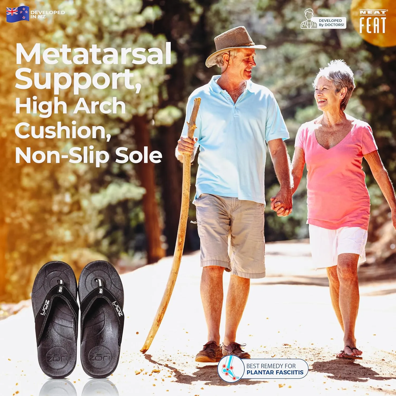Men's Zori Sport Orthotic Slip-on Sandals Flip-Flop
