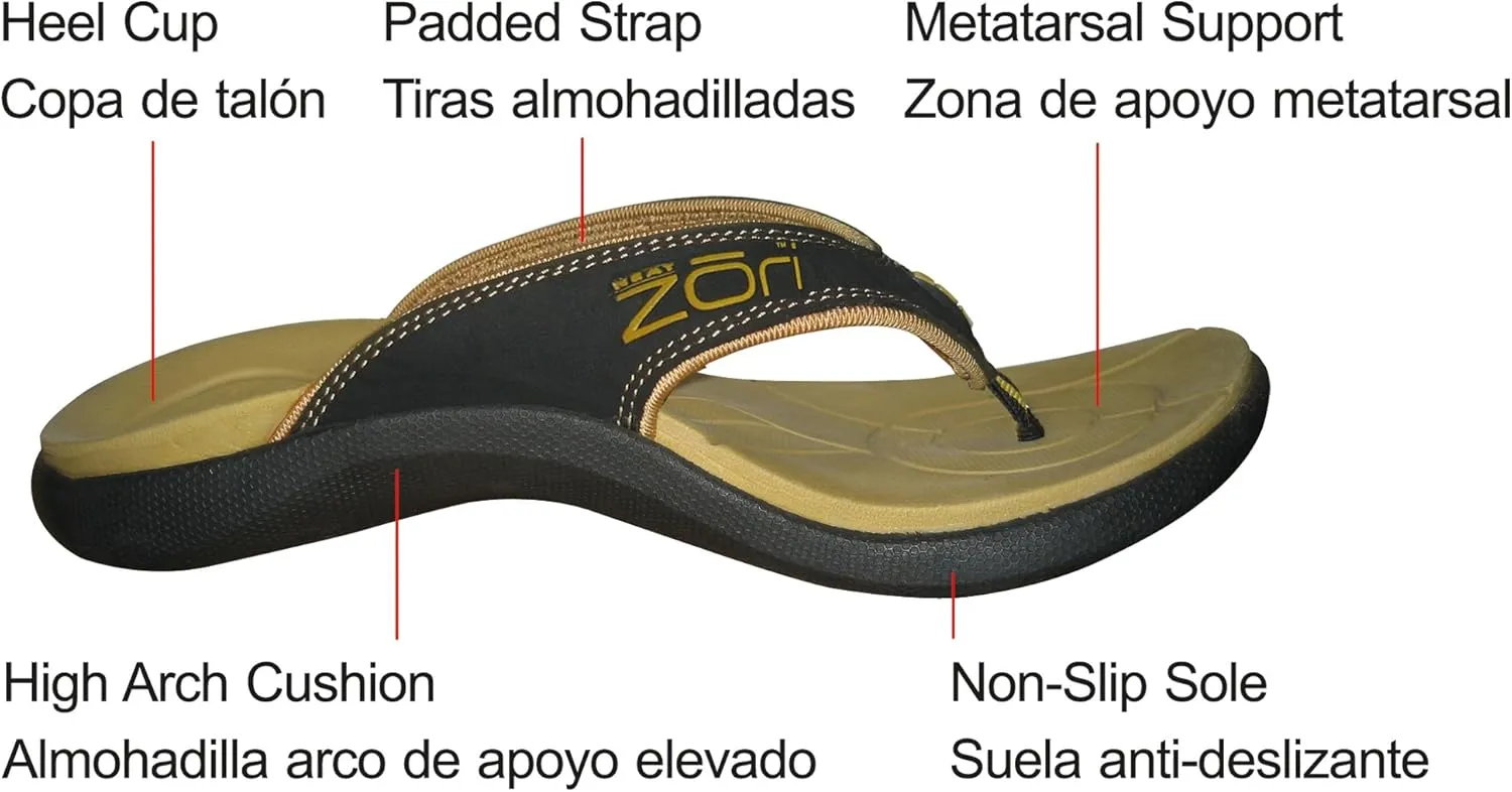 Men's Zori Sport Orthotic Slip-on Sandals Flip-Flop