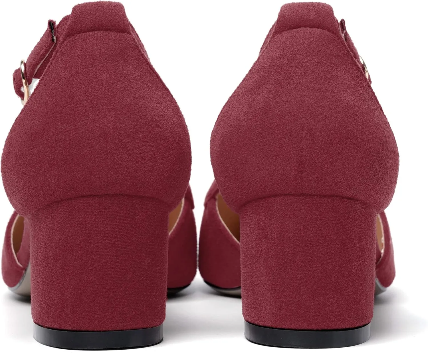 MERRORI Womens Pointed Toe Dress Heels Casual Slip On Suede Office Block Low Heel Pumps Shoes 2 Inch