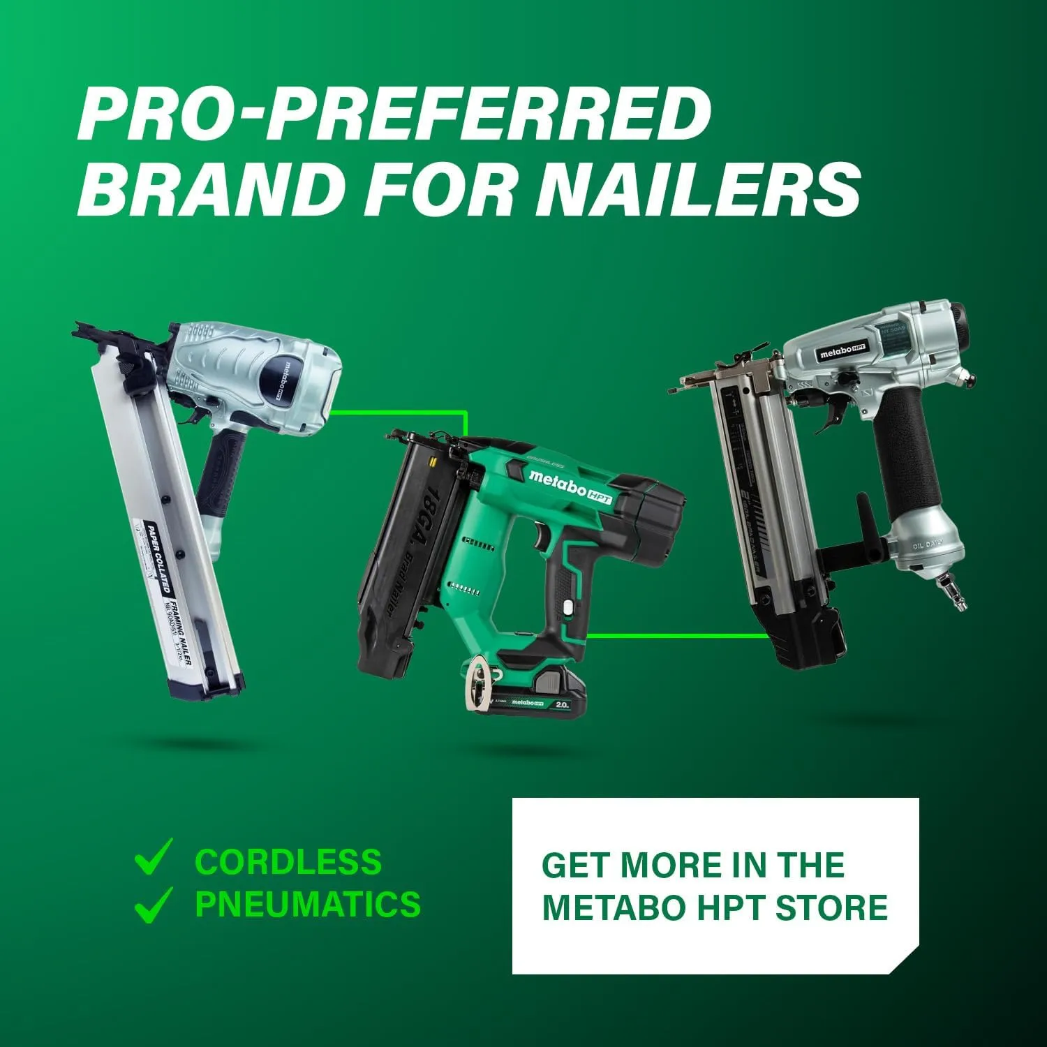 Metabo HPT Coil Siding Nailer, 1-1/2 inch to 2-1/2 inch Siding Nails, Side load, Tilt Bottom Magazine (NV65AH2)