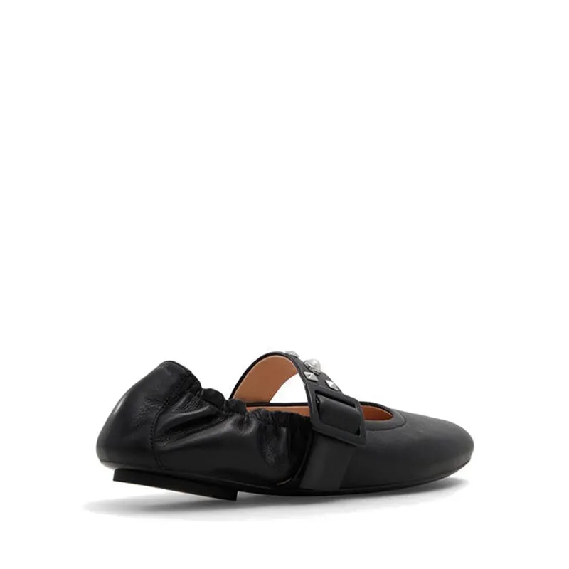 Milenia Women's Ballerina Flats - Black