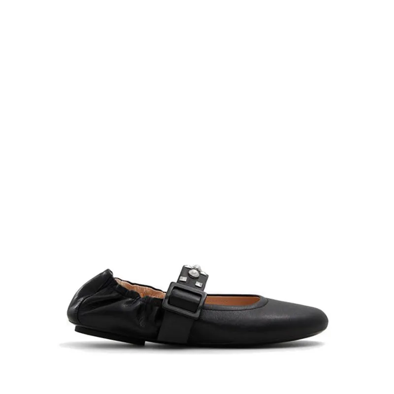 Milenia Women's Ballerina Flats - Black