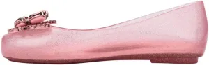 mini melissa Sweet Love Fly Jelly Flats for Girls- Girl's Ballet Flats w/Butterfly Design, Ballerina Flats, Kids Jelly Shoes