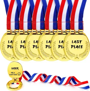 Misdary Last Place Medal Toilet Seat Flip Cover Design Loser Award Funny 1.6 Inch Wide Toilet Medal with Webbing Last Place Trophy for Competitions Funny Supplies