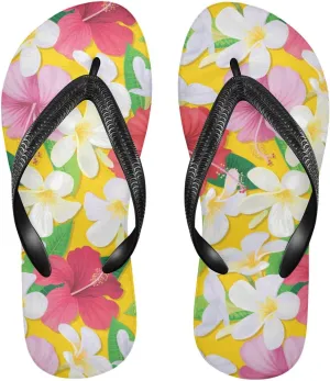 MNSRUU Flip Flops for Women Men Hawaiian Flip Flops Womens Slides Men Sandals Shower Slippers for Beach Bathroom XS-XXL