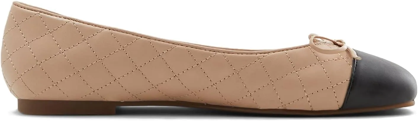 MOOMMO Women Cap Toe Flats Bow Slip On Ballet Flats Comfort Quilted Colorblock Flat Shoes Round Toe Flat Heel Dress Shoes Office Ladies Party Chic Driver Flats Casual 4-11 M US