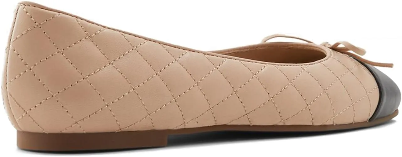 MOOMMO Women Cap Toe Flats Bow Slip On Ballet Flats Comfort Quilted Colorblock Flat Shoes Round Toe Flat Heel Dress Shoes Office Ladies Party Chic Driver Flats Casual 4-11 M US