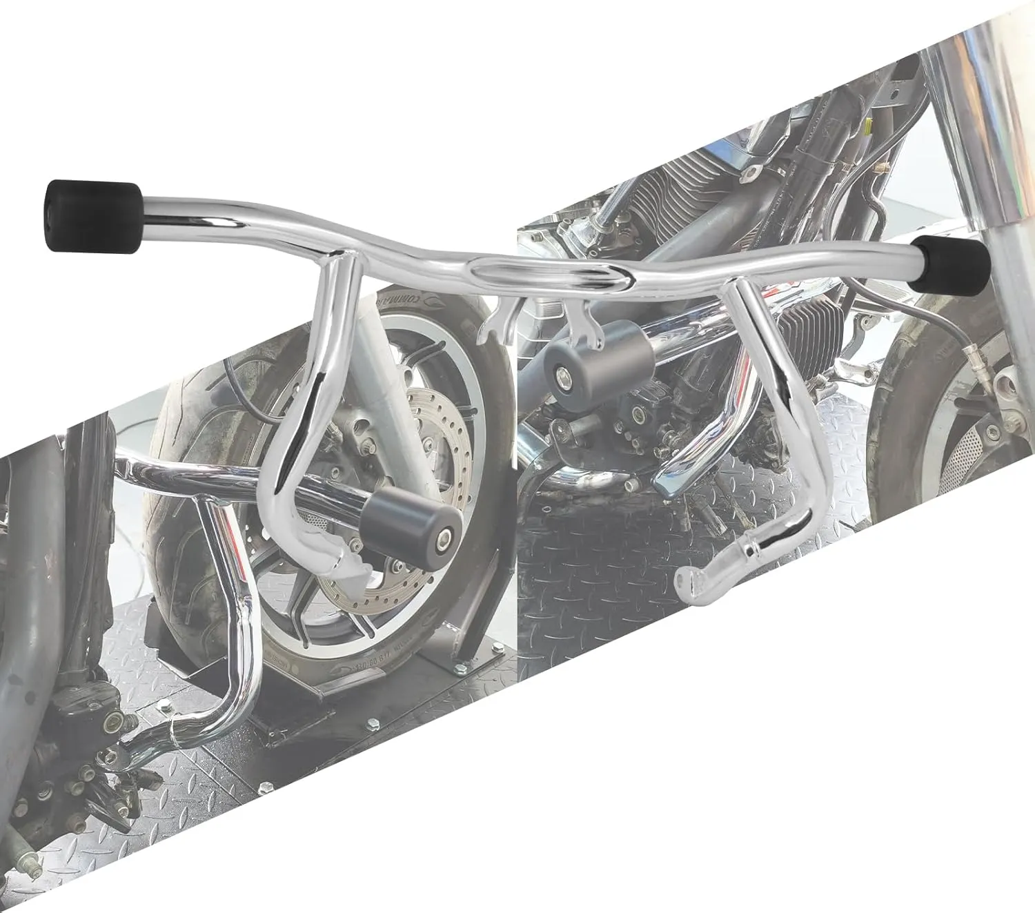 Motorcycle Engine Guard Highway Crash Bar Fit for Harley Touring Electra Glide FLHT Street Glide FLHX Road Glide FLTRX Road King FLHR 2014- (Chrome)