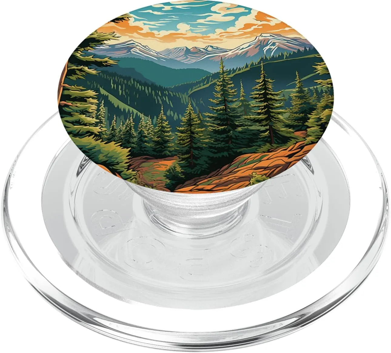 Mountains Wilderness Forest Hiking Pine Tree Nature PopSockets MagSafe PopGrip for iPhone