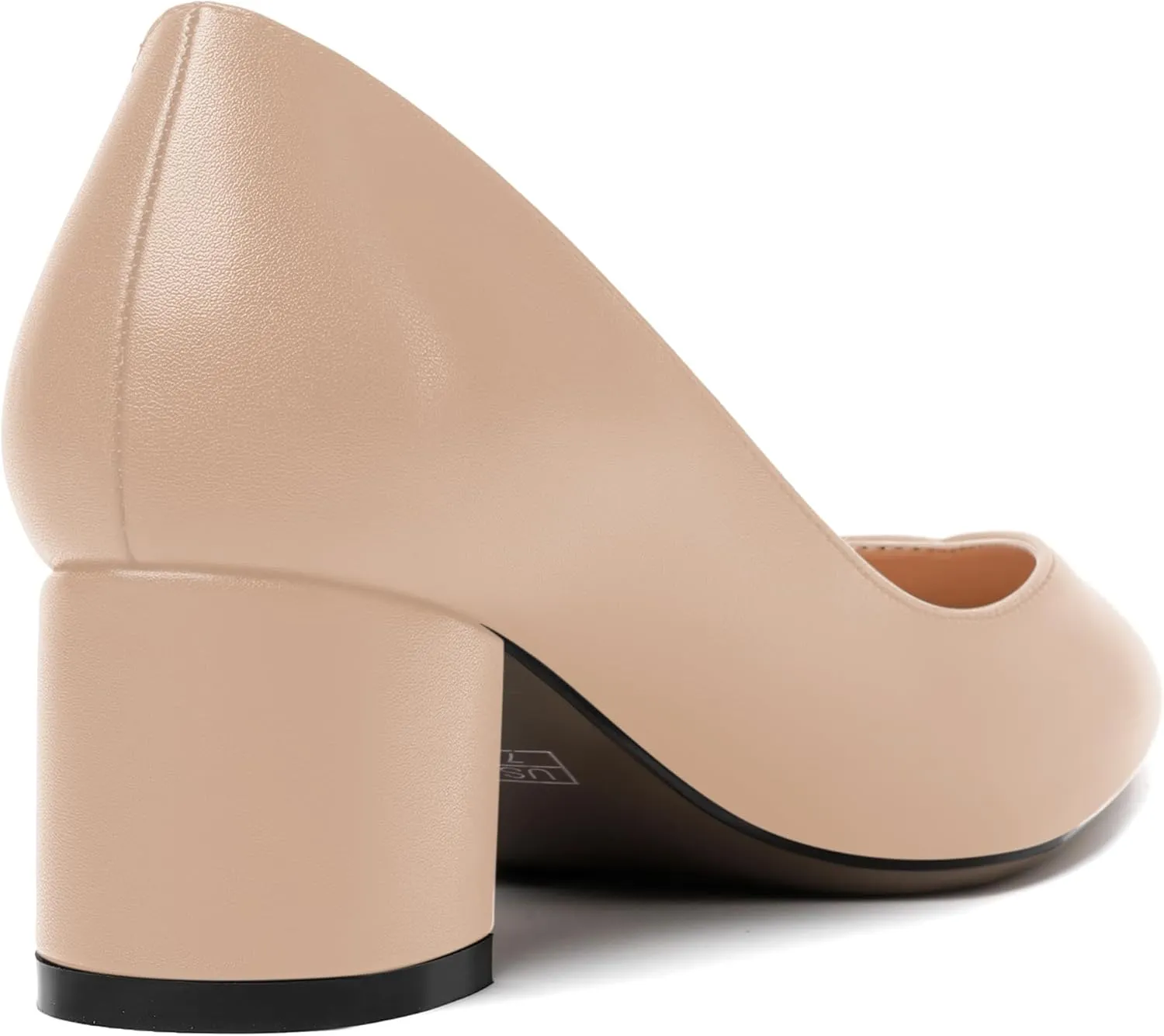 MOVINSTEPS Womens Pointed Toe Slip On Dress Dating Chunky Low Heel Pumps Shoes 2 Inch
