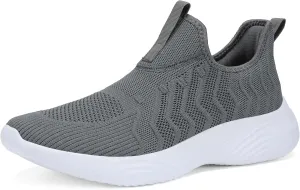 MRIP Mens Slip On Walking Shoes Lightweight Non Slip Gym Workout Running Shoes Mesh Breathable Cushion Fashion Tennis Athletic Casual Sneakers