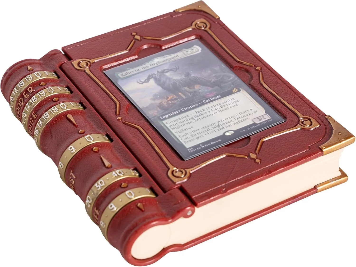 MTG Commander EDH Command Zone/Tray for Magic The Gathering -With Damage, Cast & Life Counters. Store your Commander Deck's Dice & Tokens inside (up to 30 Sleeved Cards)- MTG Accessories Gift. (Red)