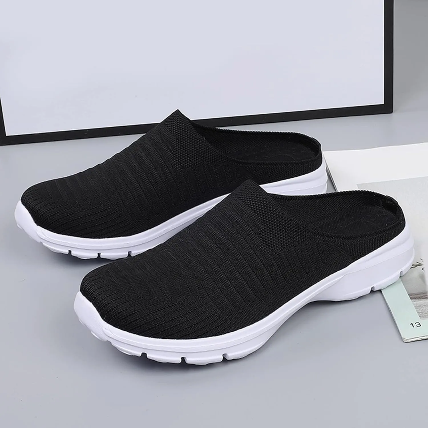 Mules for Women 2025 Backless Walking Sneakers Slip On Shoes Women Boots Shoes Casual Shoes Sneakers Steel Toe Tennis Shoe Loafers Casual Slip On