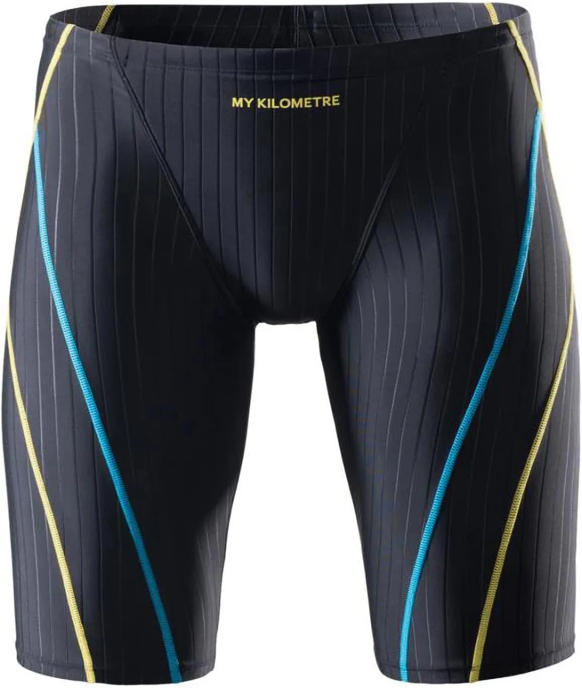 MY KILOMETRE Men's Swimsuit Jammer Solid Swim Jammers Endurance Long Racing Training Swimsuit