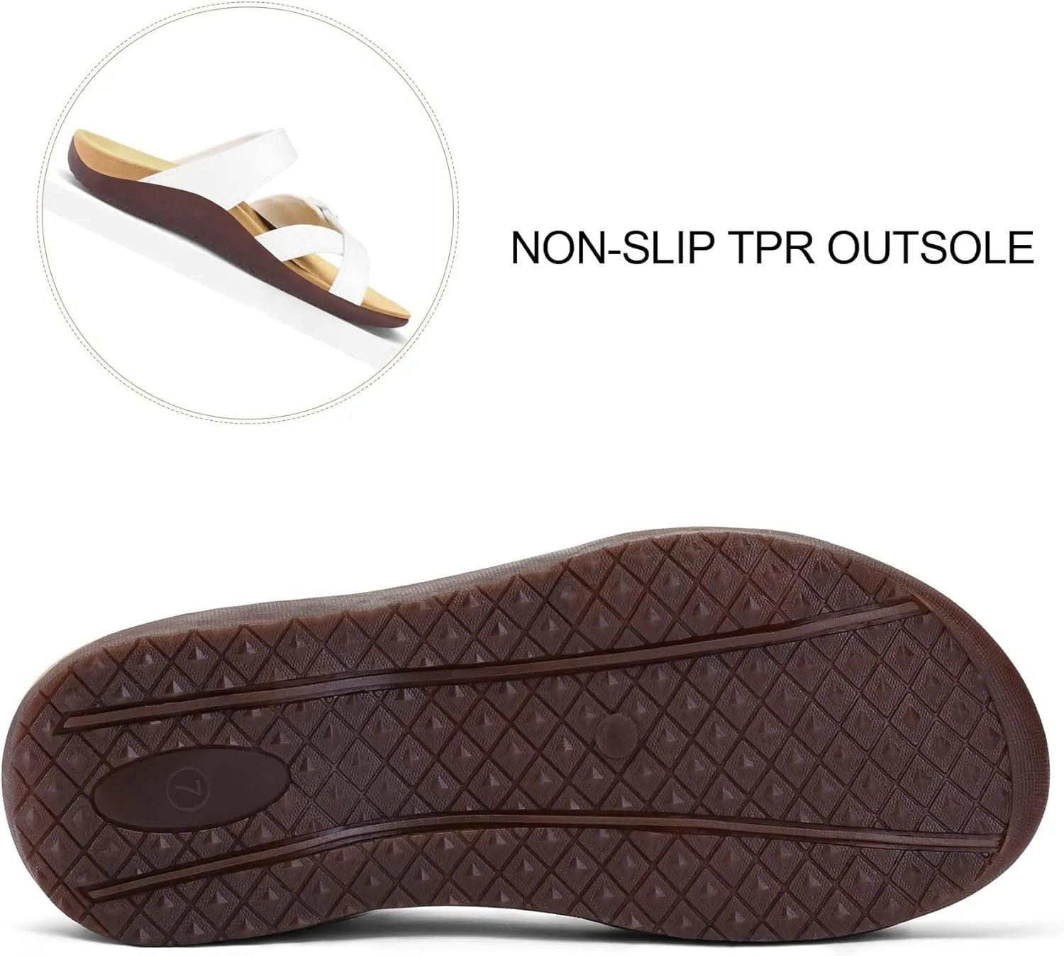 mysoft Women's Arch Support Slide Sandals Adjustable Orthopedic Flip Flops Comfortable Walking Summer Shoes