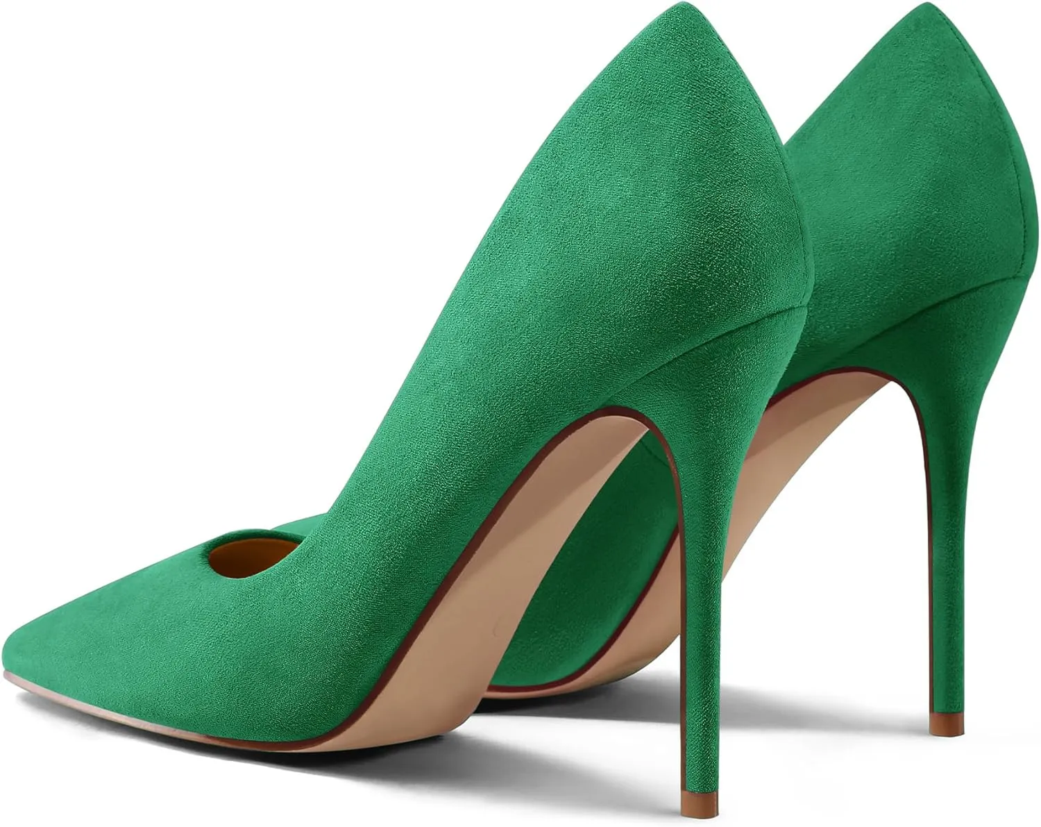 mysoft Women's High Heels Pumps Closed Pointed Toe Stiletto 4IN Heels Dress Wedding Shoes