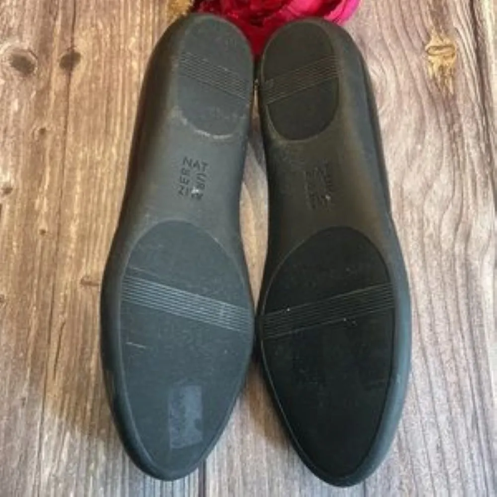NATURALIZER Vivienne Black Leather Flats 8.5M