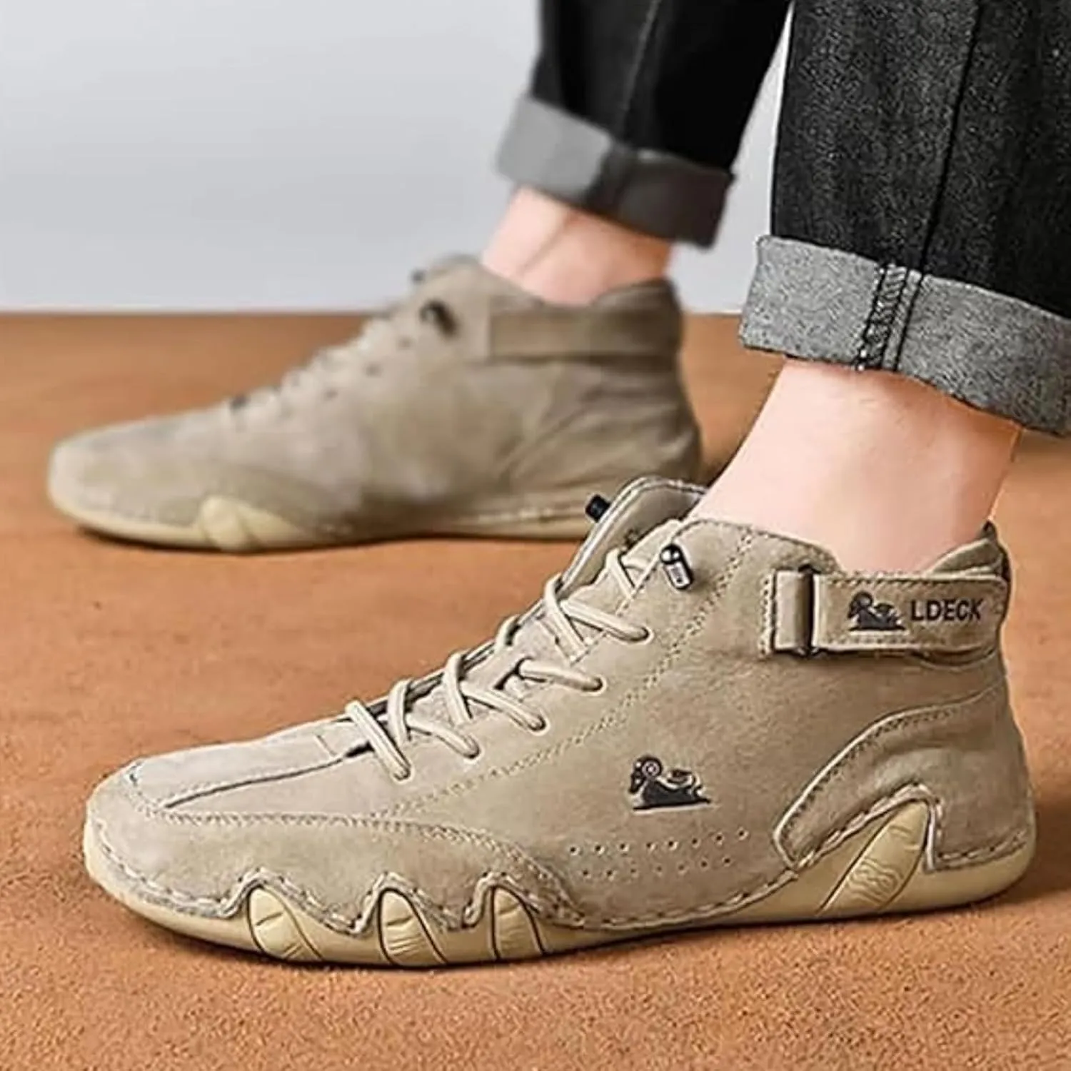 Nevova Orthopedic Shoes Men Waterproof & Breathable Slip-On Shoes Outdoor Walking Handmade High Top High Boots