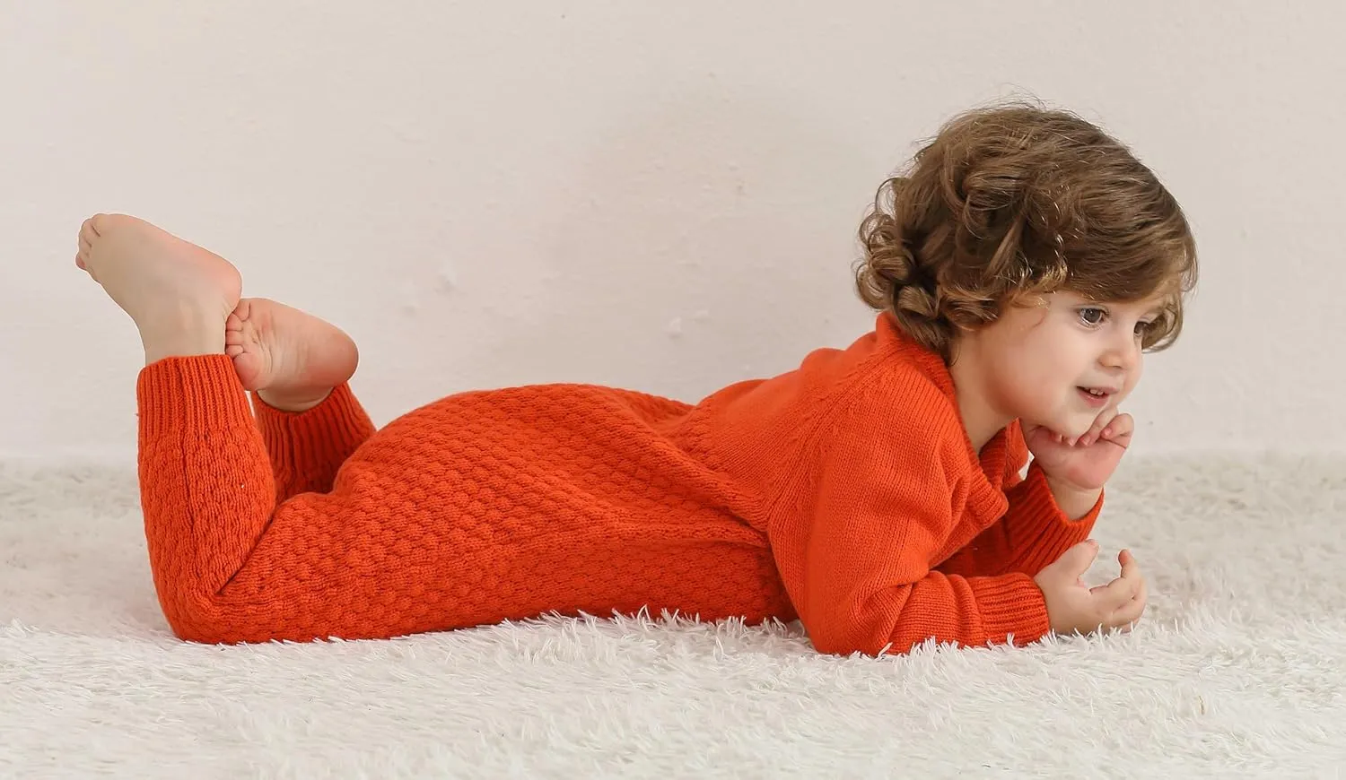 Newborn Baby Boy Long Sleeve Knitted Romper Warm Bodysuit Knitted Winter Clothes 0-24 Months