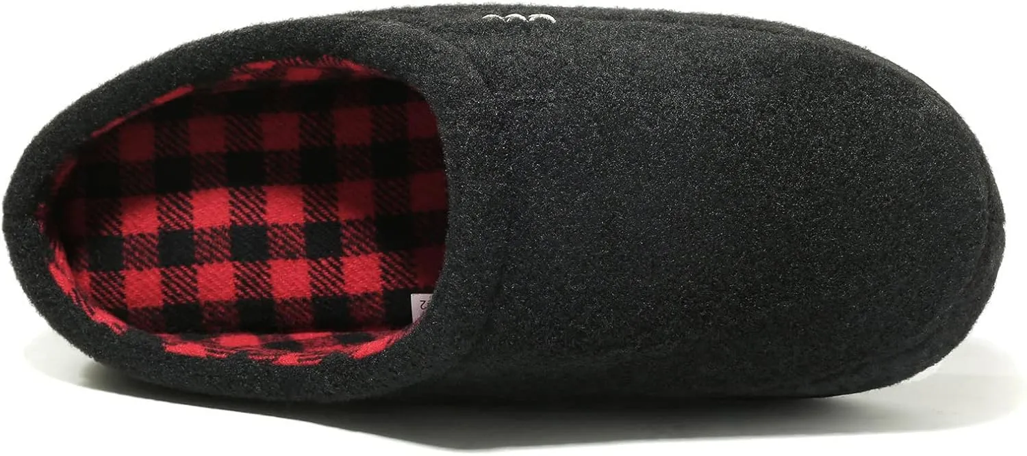 NewDenBer Men's Cozy Memory Foam Slippers Soft Slip on Indoor Outdoor Clog House Shoes