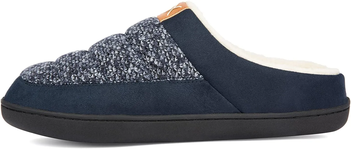 NewDenBer Men's Cozy Memory Foam Slippers Soft Slip on Indoor Outdoor Clog House Shoes
