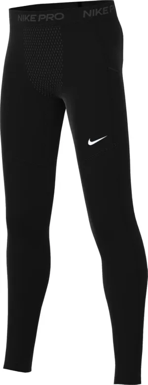 Nike Boys Pro Dri-FIT Tights (Little Kid/Big Kid) Black/Black Large