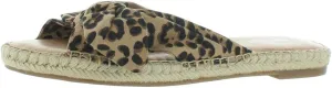 NINE WEST Womens Brock Animal Print Bow Espadrilles Tan 8 Medium (B,M)