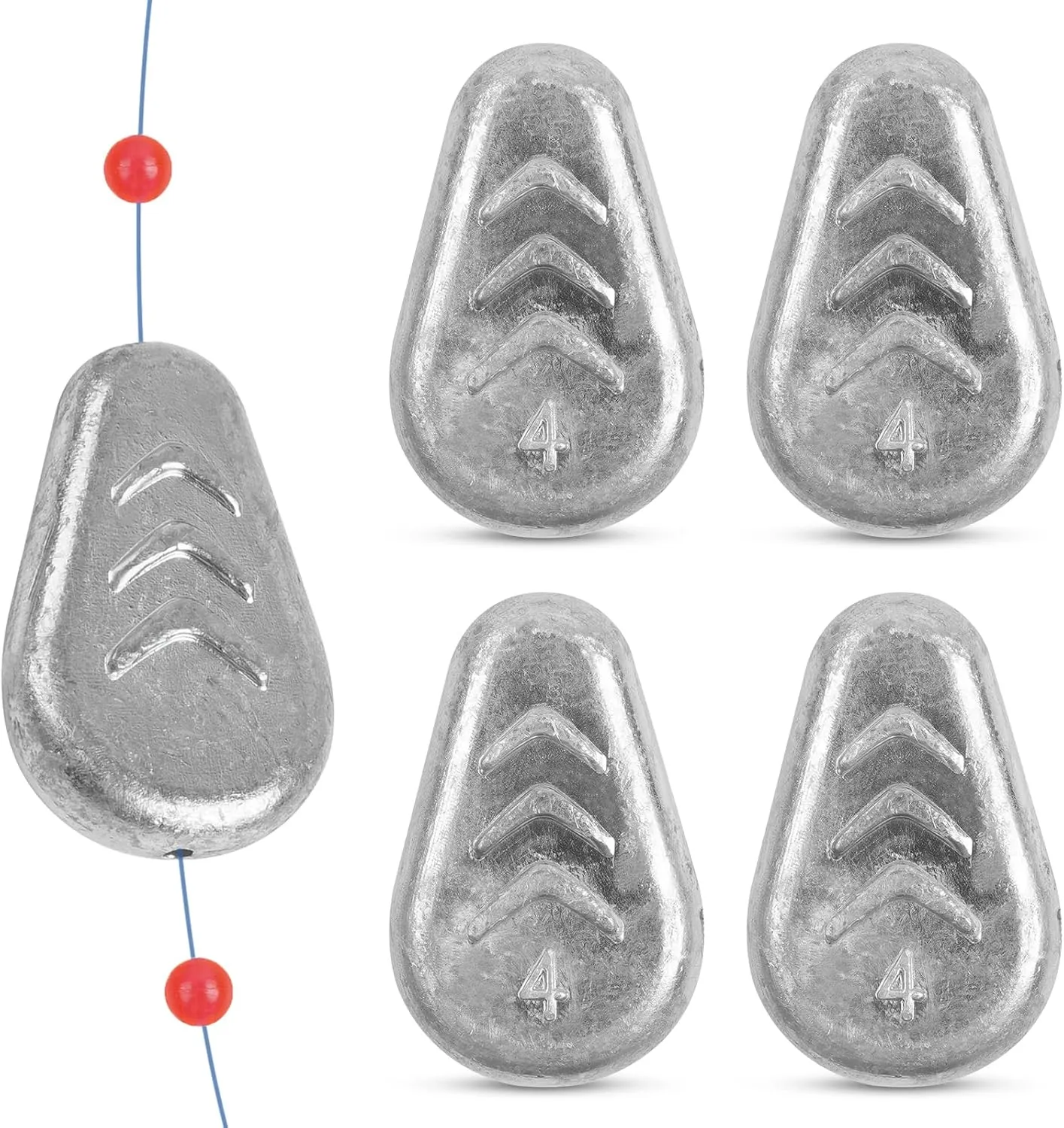 No Roll Sinker Fishing Weights, No Snag Flat Inline Catfish Sinkers Weights Saltwater Surf Fishing Rigs Catfishing Tackle
