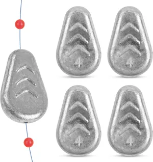No Roll Sinker Fishing Weights, No Snag Flat Inline Catfish Sinkers Weights Saltwater Surf Fishing Rigs Catfishing Tackle