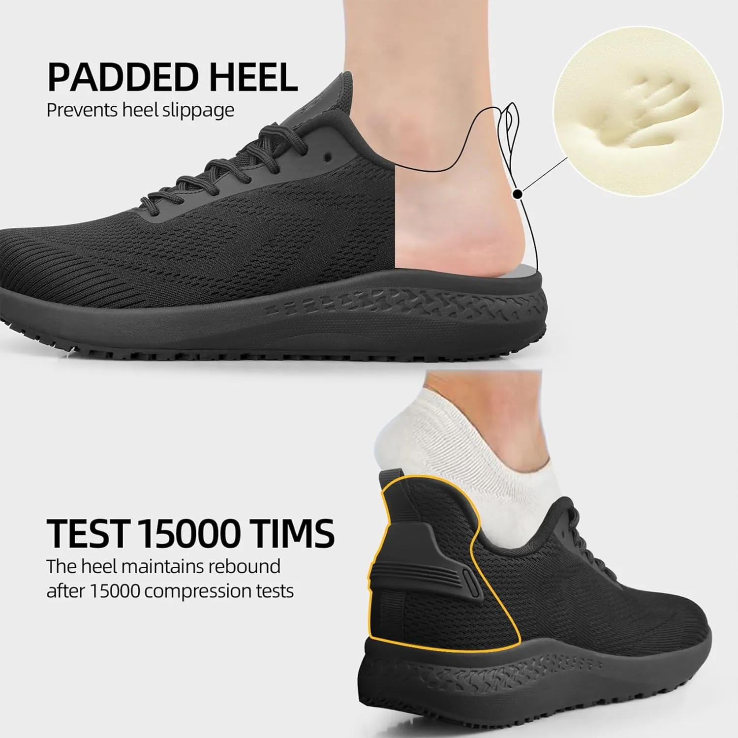 Non Slip Shoes for Men Food Service Slip Resistant Work Shoes for Men in Restaurant Kitchen Chef Slip On Walking Sneakers Breathable Lightweight