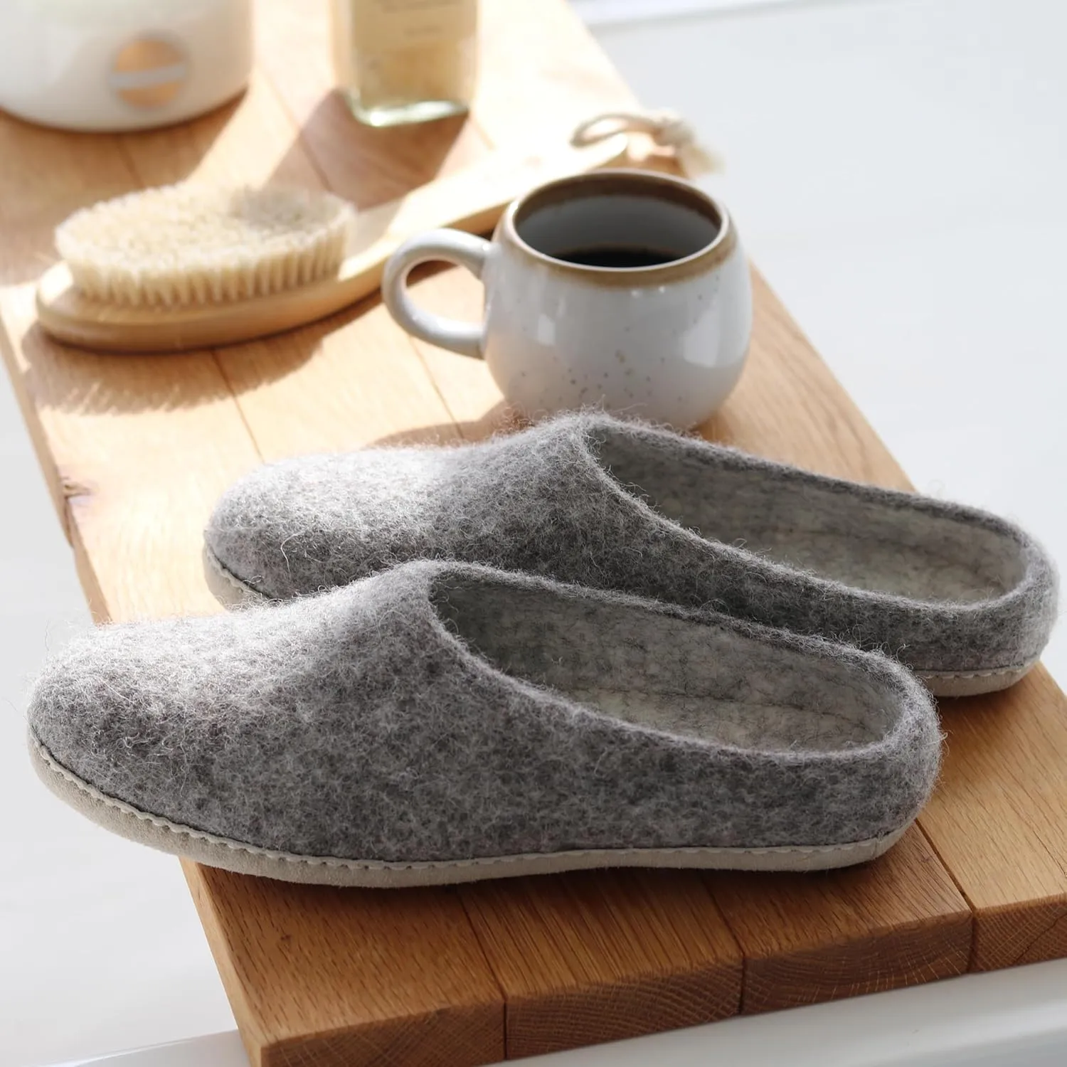 Nootkas Women's Felted Merino Wool 'Astoria' Mule House Slipper