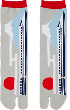 NOREN Japanese Tabi Socks Flip flop Socks/Made in Japan Sandal Print Socks Split Toe/Unisex Size for Men Women
