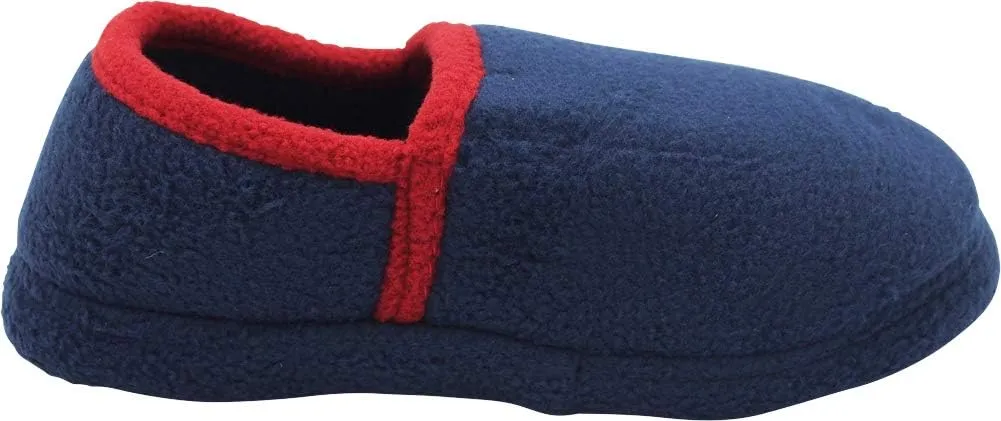 NORTY Fleece Slippers for Boys - Slip-On Toddler House Shoes with a Memory Foam Footbed - Runs One Size Small