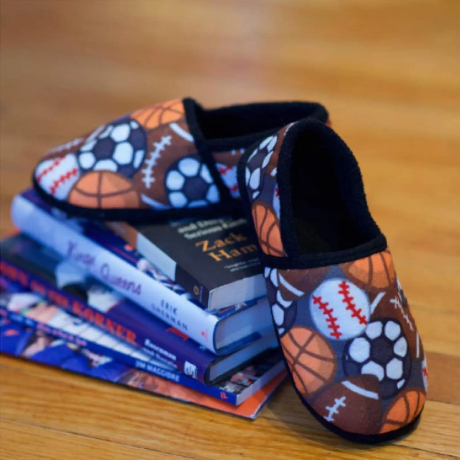 NORTY Fleece Slippers for Boys - Slip-On Toddler House Shoes with a Memory Foam Footbed - Runs One Size Small