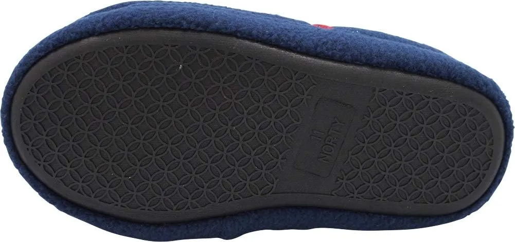 NORTY Fleece Slippers for Boys - Slip-On Toddler House Shoes with a Memory Foam Footbed - Runs One Size Small