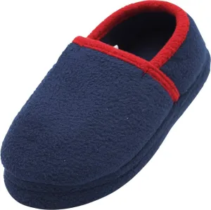 NORTY Fleece Slippers for Boys - Slip-On Toddler House Shoes with a Memory Foam Footbed - Runs One Size Small