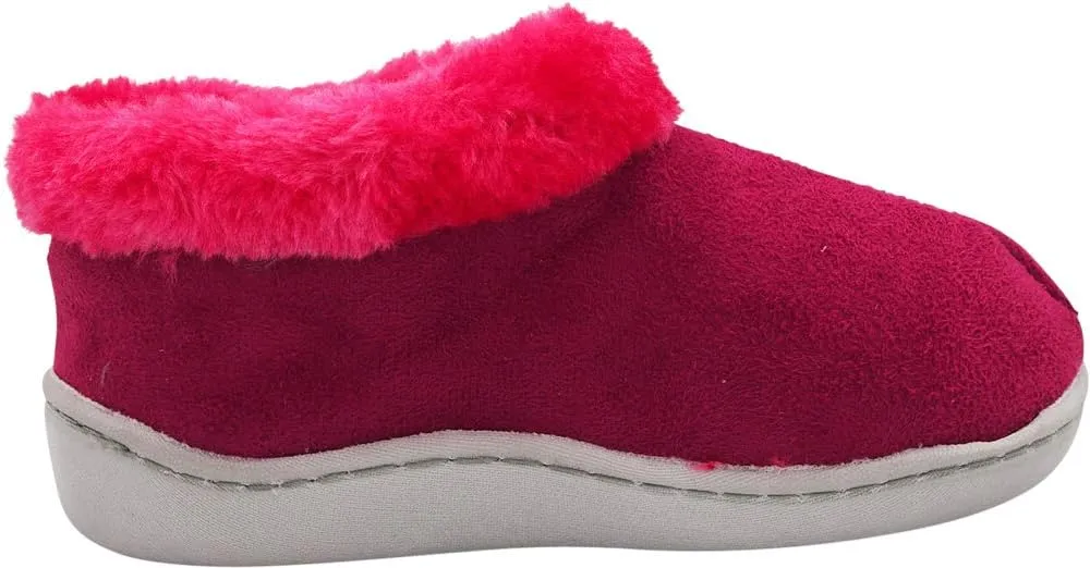 NORTY - Toddler Little Kid Big Kid Girls Fleece Memory Foam Slip On Indoor Slippers