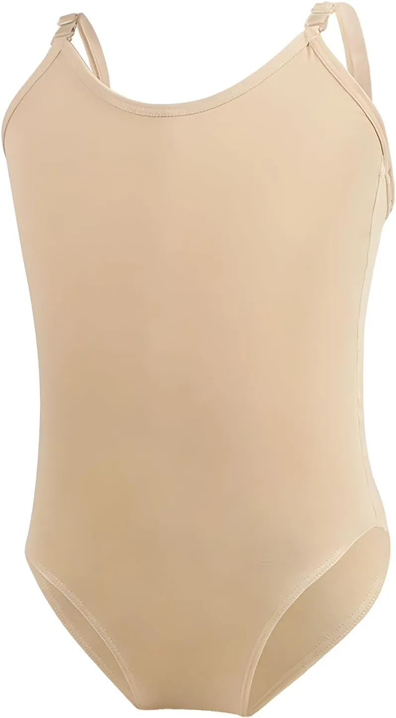 Nude Leotard Seamless Ballet Leotards for Girls Camisole Undergarment With Adjustable Straps for Dance Ballet
