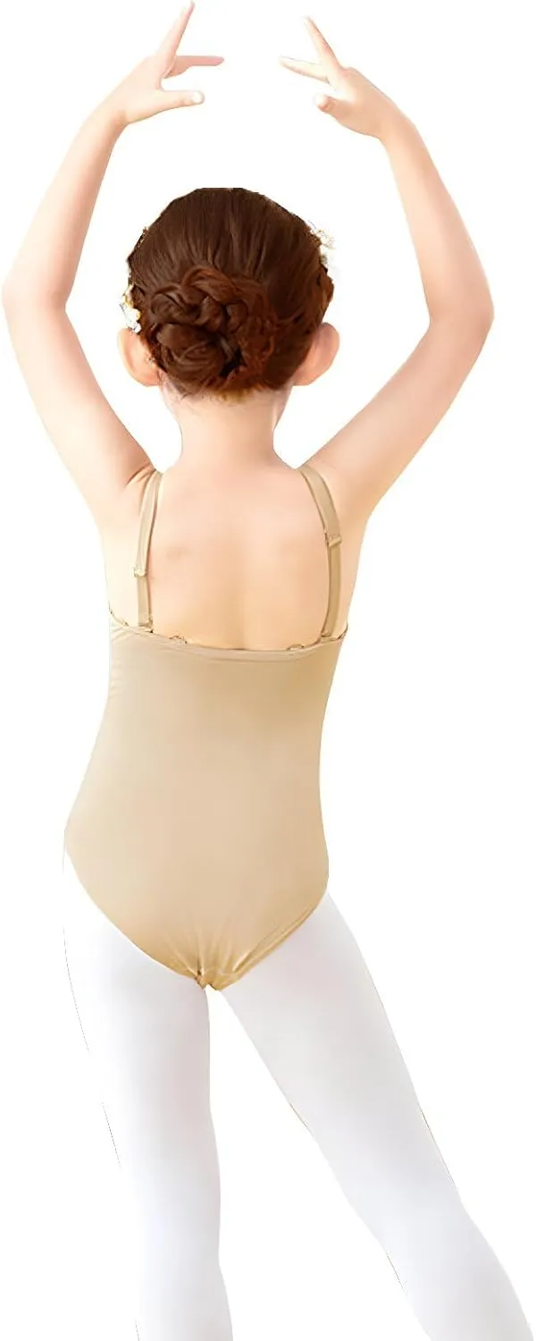 Nude Leotard Seamless Ballet Leotards for Girls Camisole Undergarment With Adjustable Straps for Dance Ballet