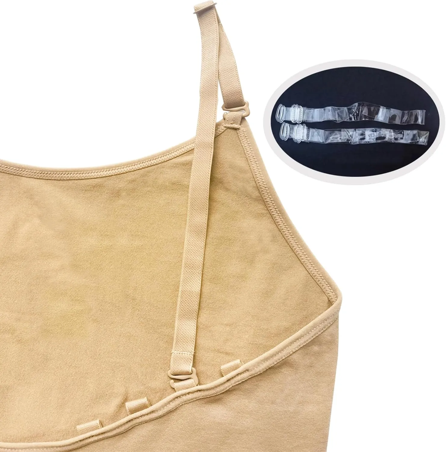 Nude Leotard Seamless Ballet Leotards for Girls Camisole Undergarment With Adjustable Straps for Dance Ballet