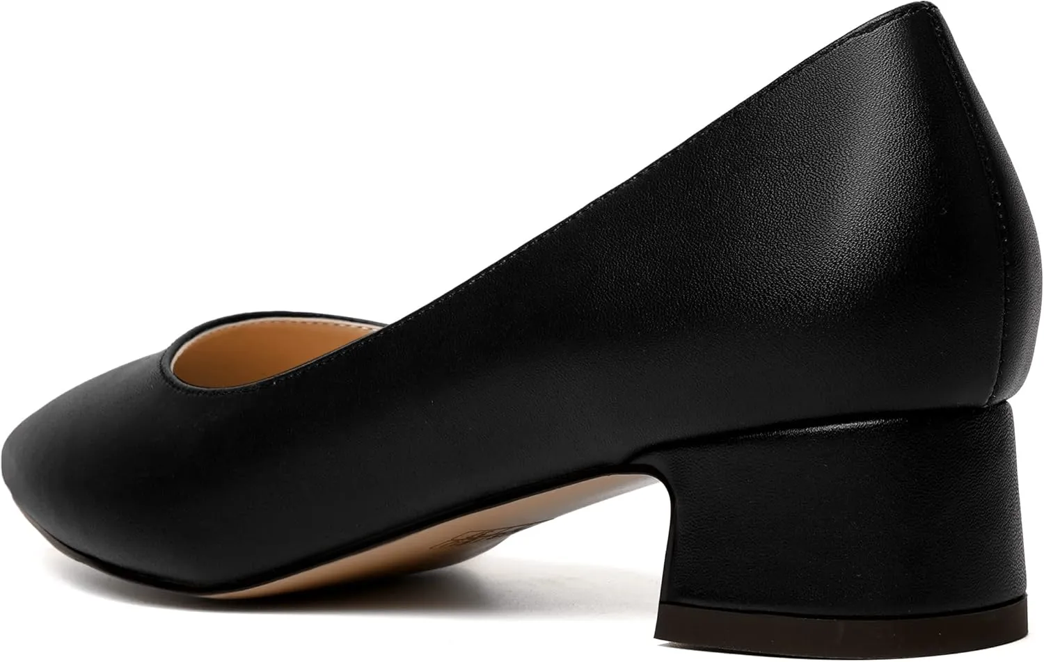 NUMALEO Womens Cute Bridal Slip On Matte Solid Pointed Toe Chunky Low Heel Pumps Shoes 1.5 Inch