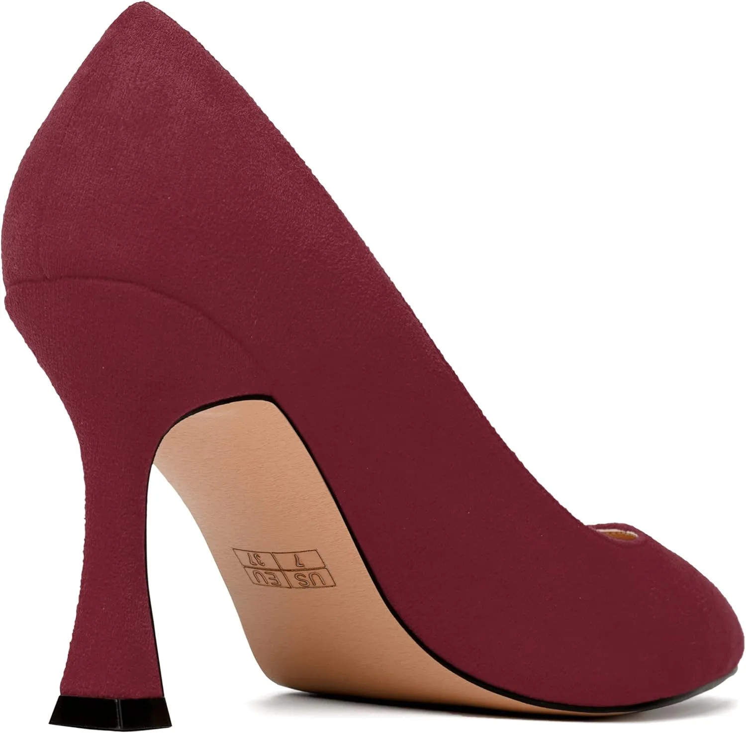 NUMALEO Womens Pointed Toe Cute Suede Slip On Solid Night Club Stiletto High Heel Pumps Shoes 3.3 Inch