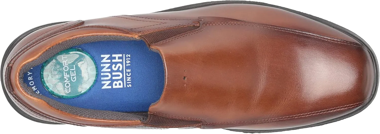 Nunn Bush Men's Pro Bicycle Toe Slip-on with Kore Slip Resistant Comfort Technology Loafer