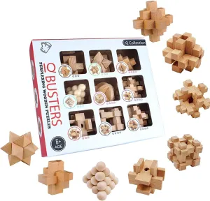 OBEST Brain Teaser Puzzles Game for Kids & Adults, Wooden Brain Games 3D Unlock lnterlock Puzzle Logic and IQ Game Test Toy for Teens, for Party & Office（9 PCS）