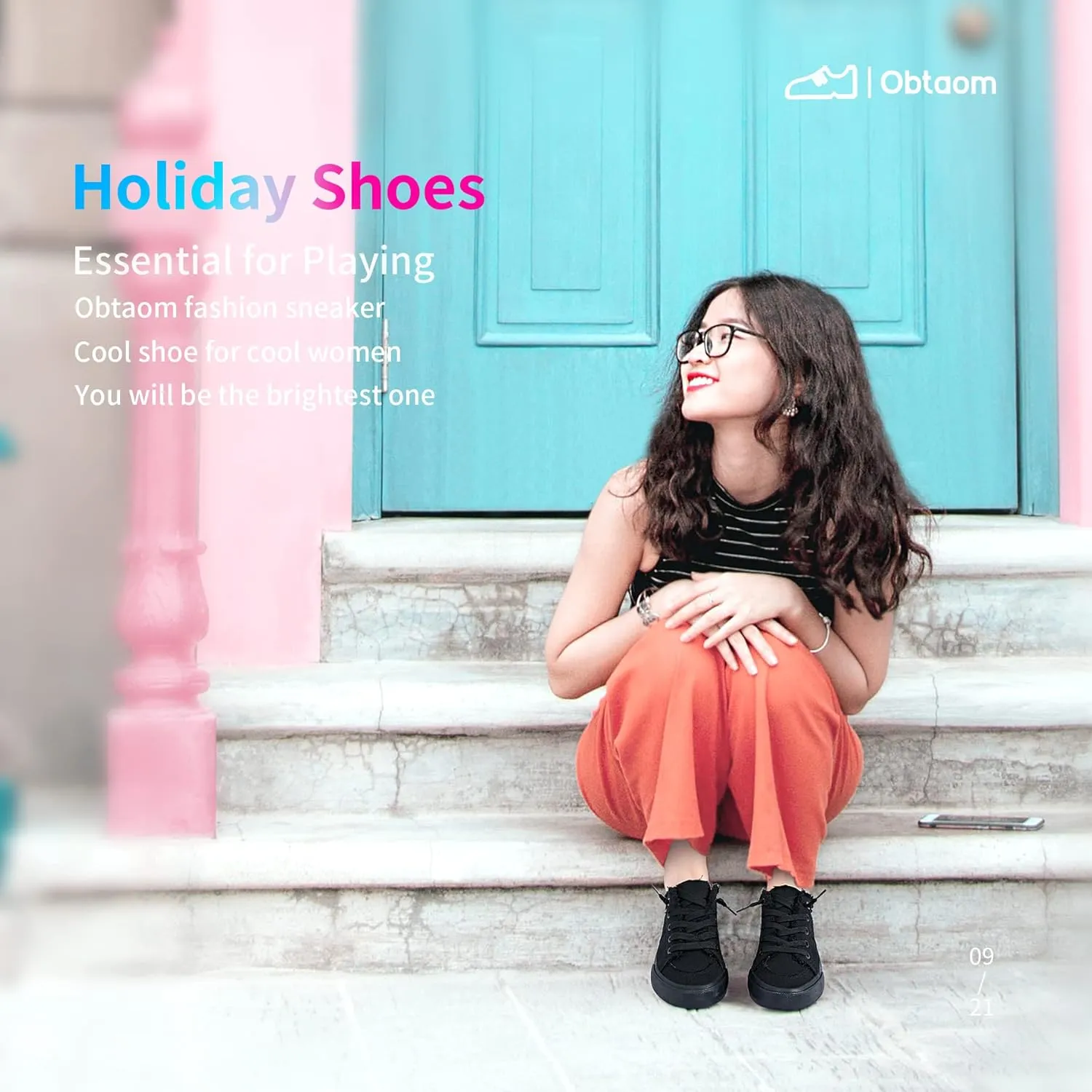 Obtaom Women Canvas Mules Memory Foam Clipper Fashion Sneakers Comfortable Slip-On Mule Backless Holiday Shoes