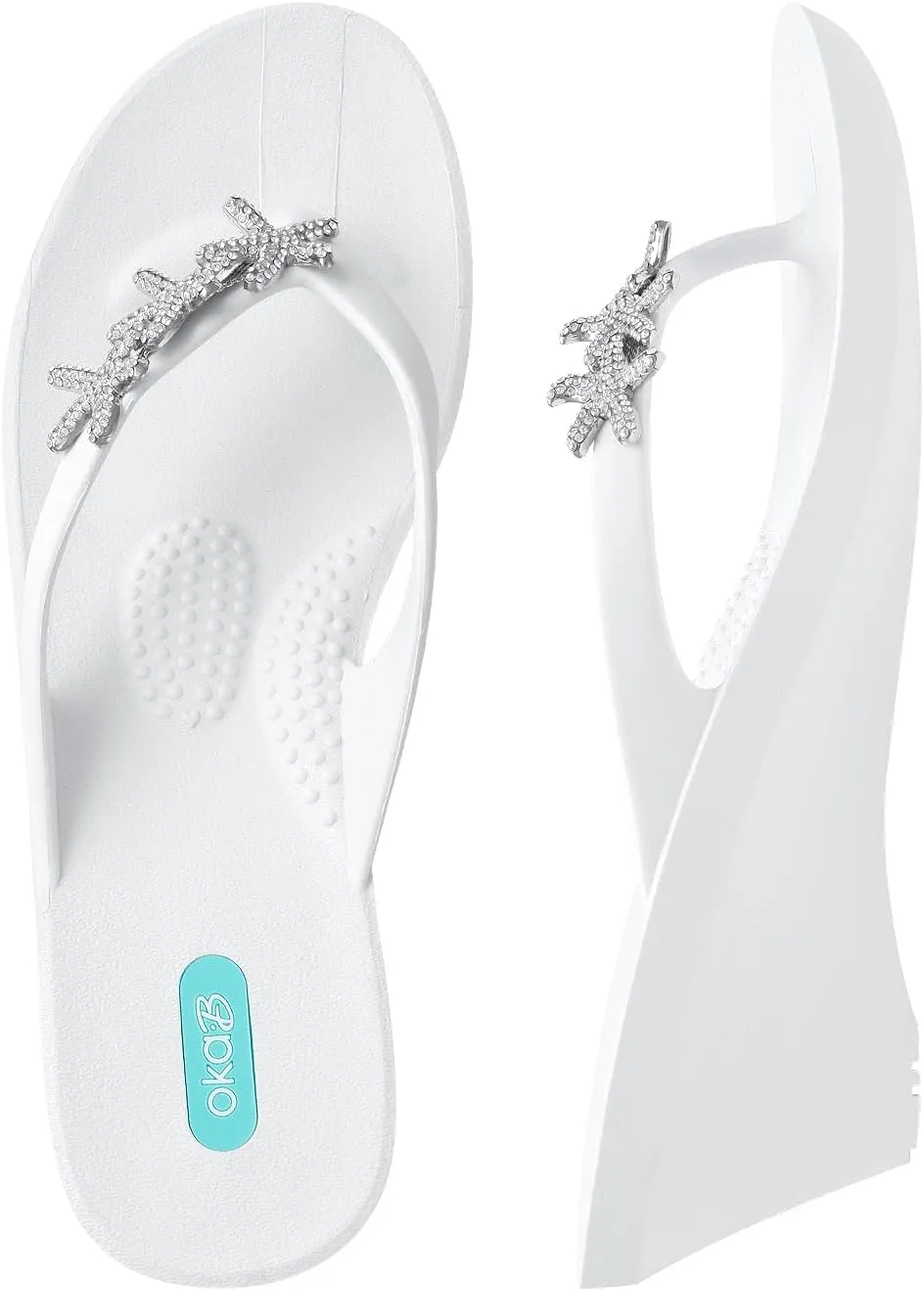 Oka-B Women's Kylie Flip Flop with Wedge Heel