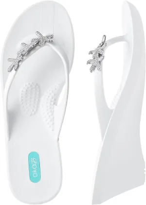 Oka-B Women's Kylie Flip Flop with Wedge Heel