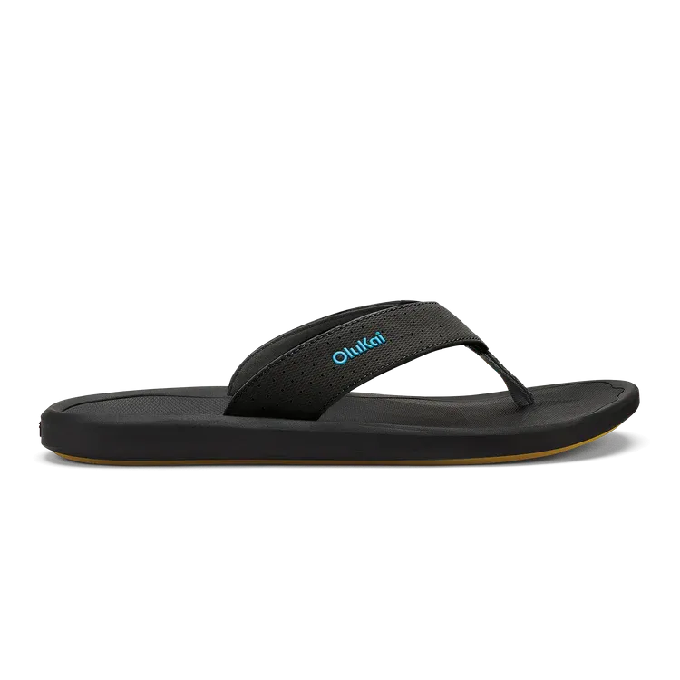 OluKai Men’s Ki’i Lightweight Beach Sandal - Lava Rock|Bold Blue