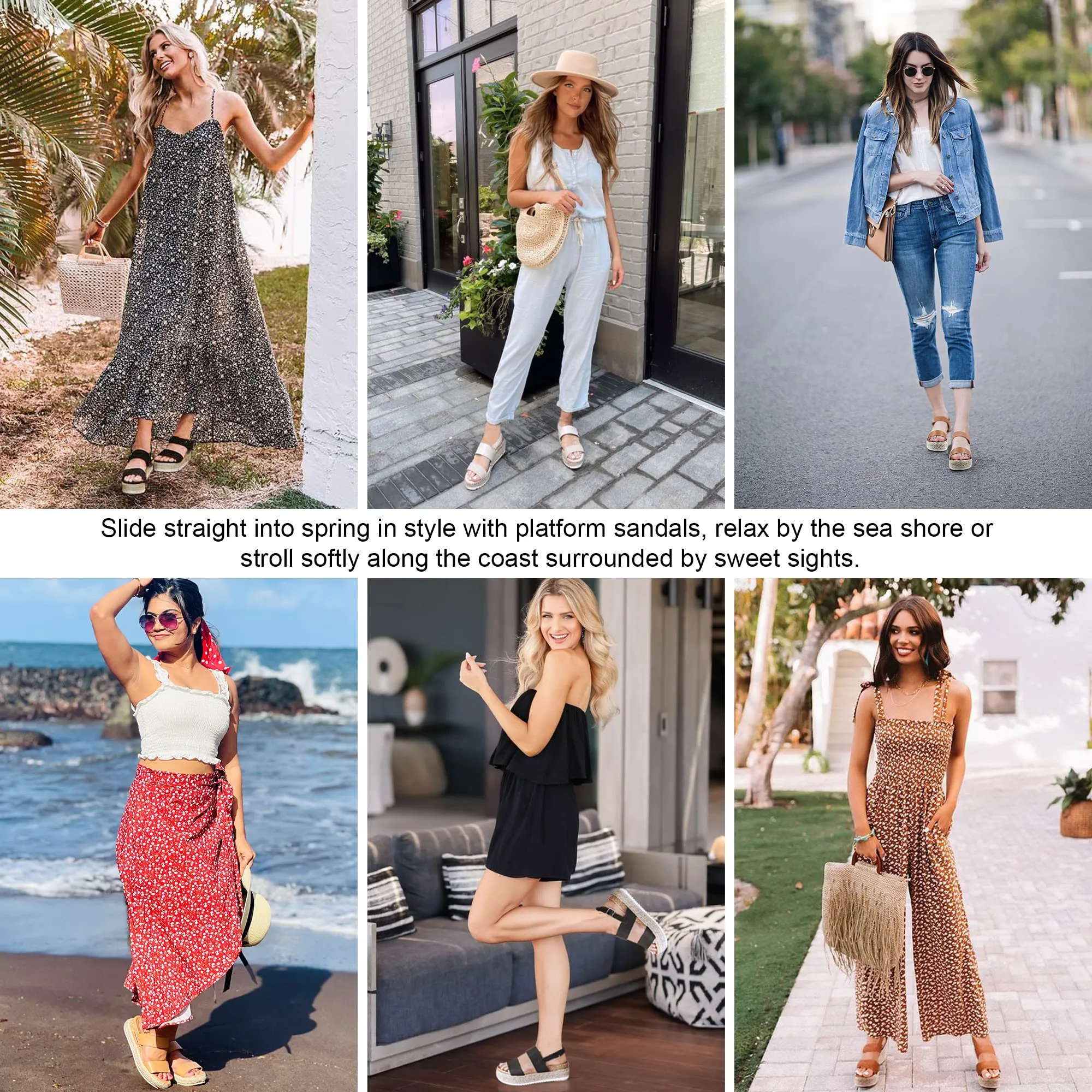 Open Smart-enabled Women's Ankle Great price drop Espadrilles Buckle Athlefit Toe Sandal Sandals Strap Platform Studded Wedge Sandals